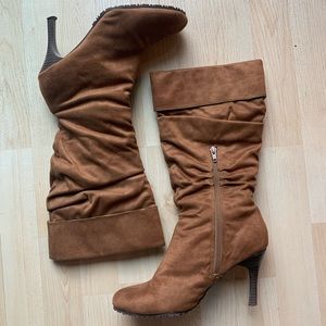 Light Brown Heeled Boots